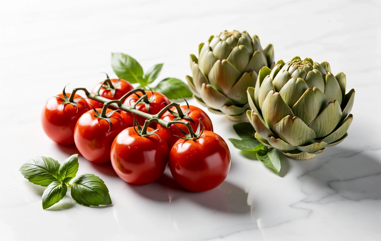 Ingredienti freschi su un piano cucina